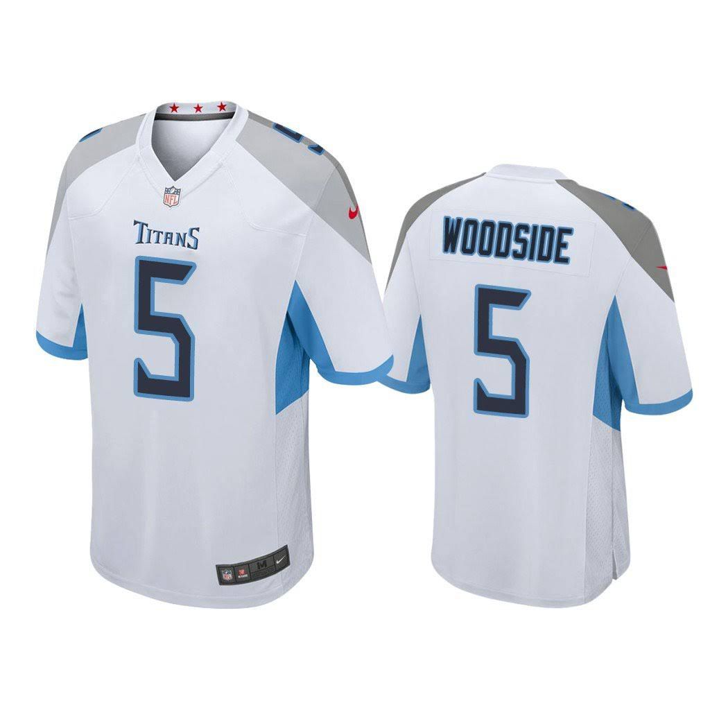 Men Tennessee Titans #5 Logan Woodside Nike White Game NFL Jersey->tennessee titans->NFL Jersey